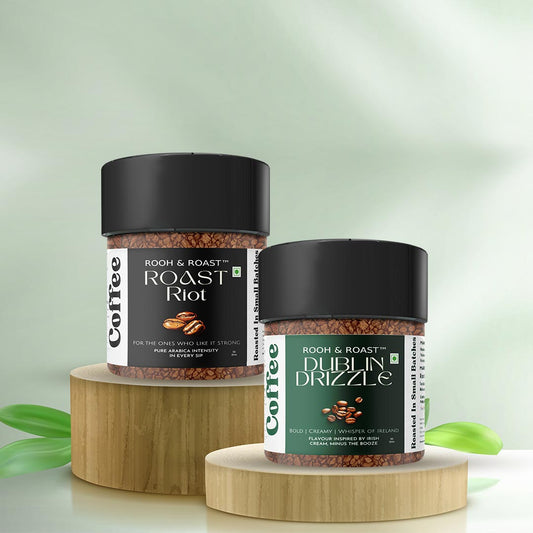 Rooh & Roast Roast Pack Of 2 Riot Coffee 50gm Dublin Drizzle Smooth Creamy 50gm (Total 100gm)