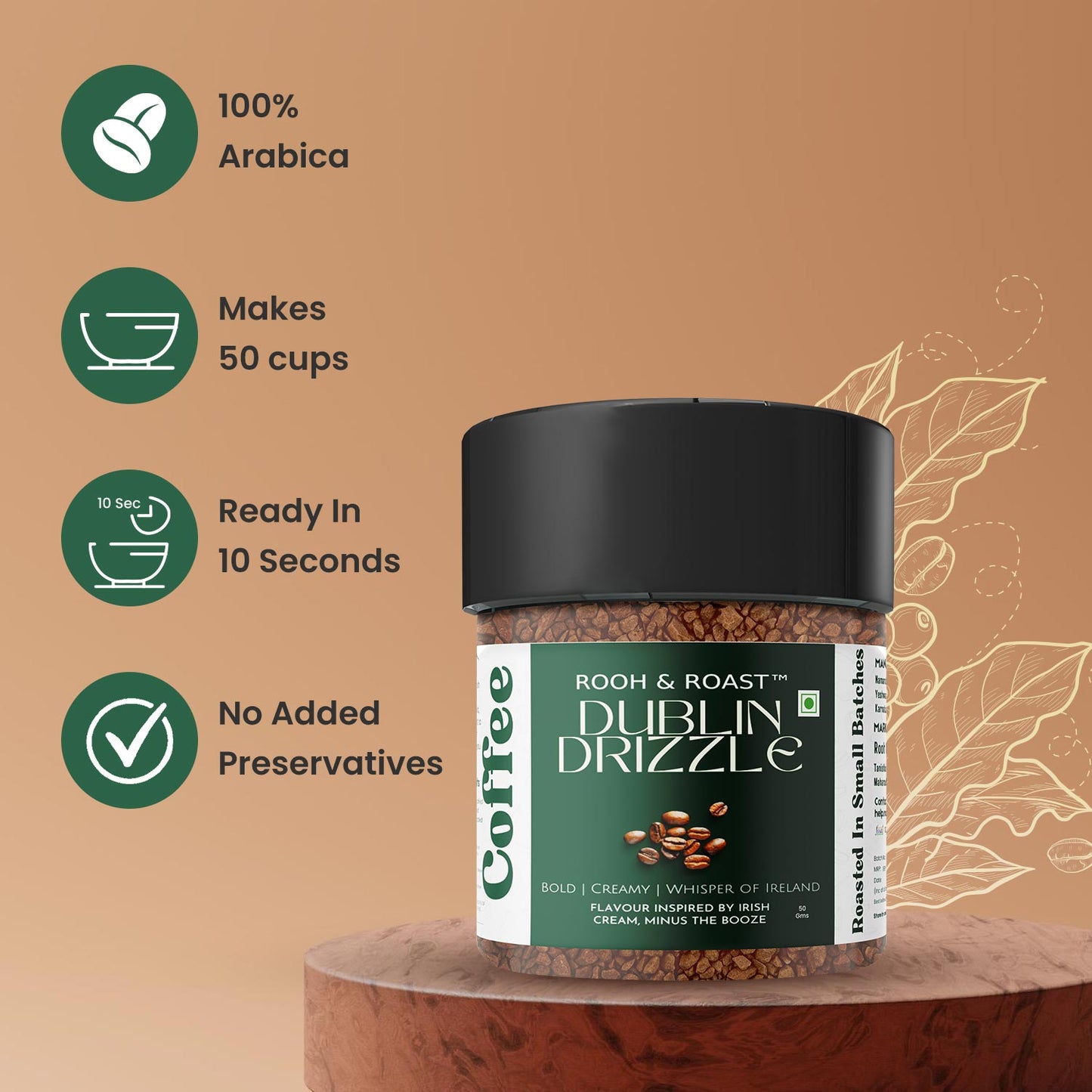 Rooh & Roast Roast Riot 50gm, Cocoa Rush 50gm, Dublin Drizzle 50gm Pack of 3 (Total 150 gm)
