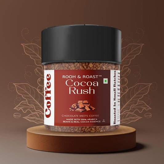 Rooh & Roast Cocoa Rush 50gm Drizzle Smooth Creamy Arabica 50gm Pack of 2 ( Total 100gm)