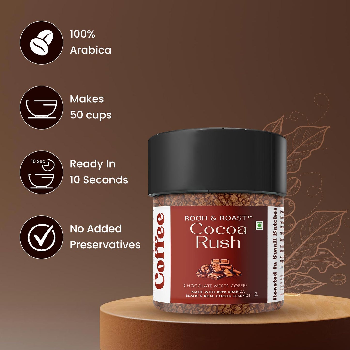 Rooh & Roast Roast Riot 50gm, Cocoa Rush 50gm, Dublin Drizzle 50gm Pack of 3 (Total 150 gm)