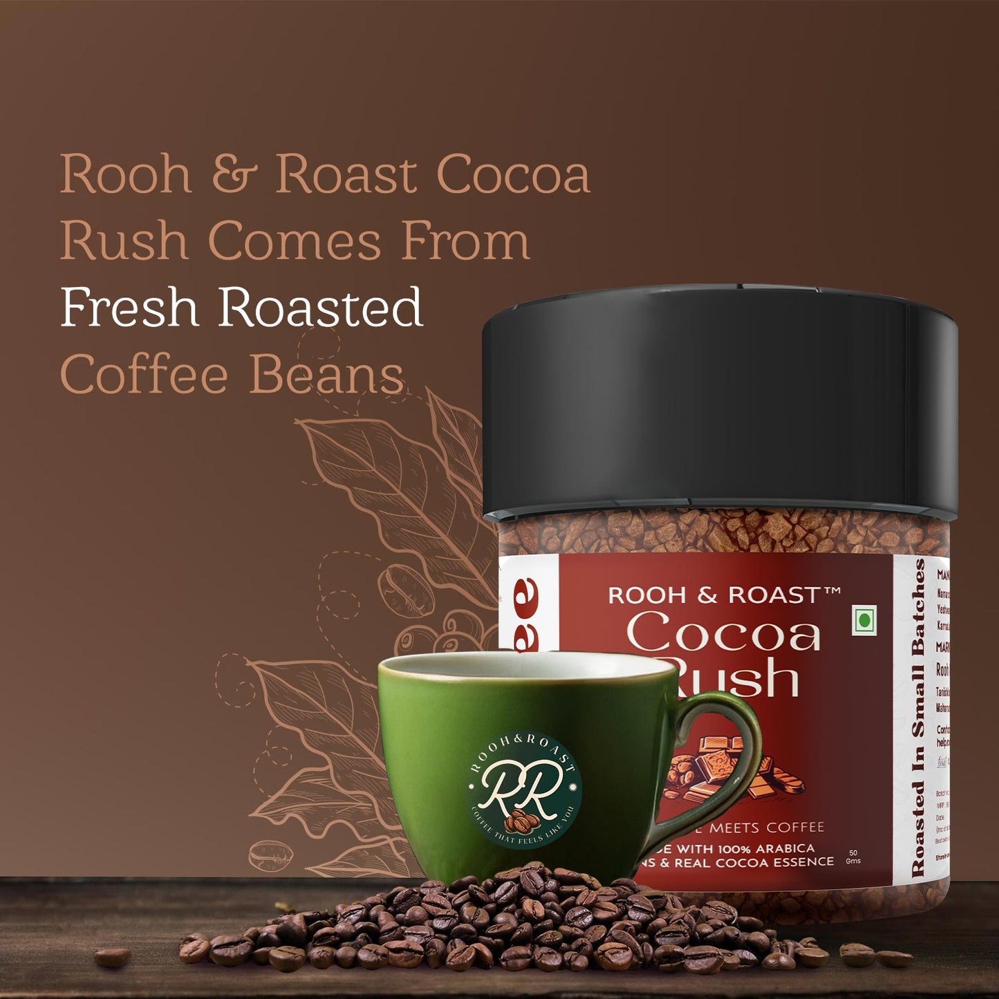 Rooh & Roast Roast Riot 50gm, Cocoa Rush 50gm, Dublin Drizzle 50gm Pack of 3 (Total 150 gm)