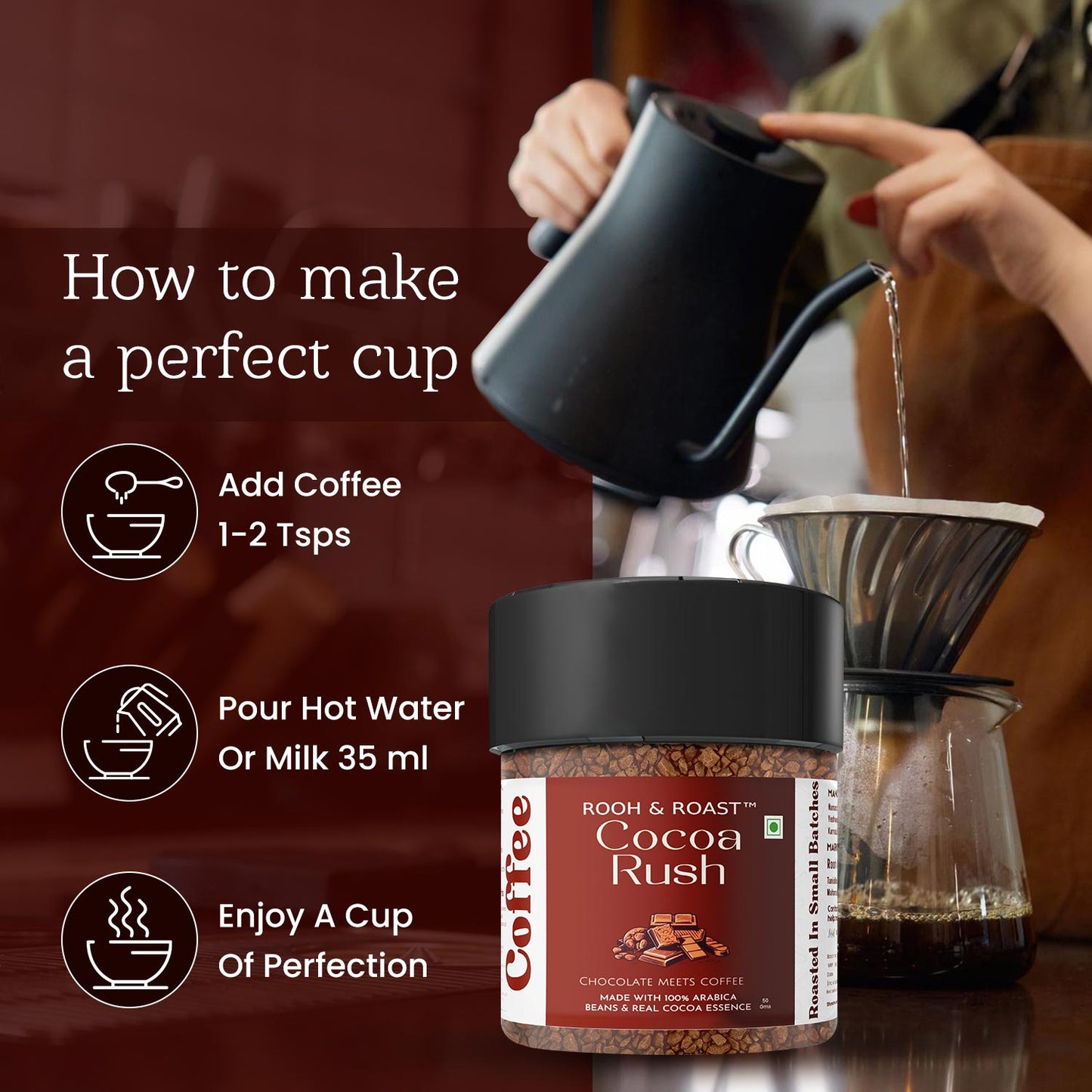 Rooh & Roast Roast Riot 50gm, Cocoa Rush 50gm, Dublin Drizzle 50gm Pack of 3 (Total 150 gm)