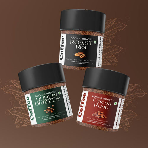 Rooh & Roast Roast Riot 50gm, Cocoa Rush 50gm, Dublin Drizzle 50gm Pack of 3 (Total 150 gm)