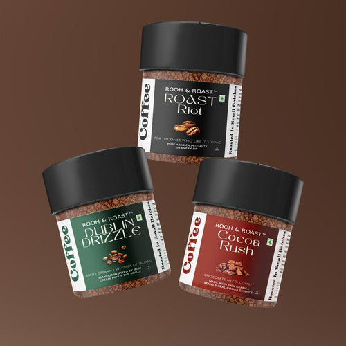 Rooh & Roast Roast Riot 50gm, Cocoa Rush 50gm, Dublin Drizzle 50gm Pack of 3 (Total 150 gm)