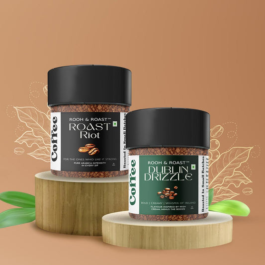Rooh & Roast Roast Pack Of 2 Riot Coffee 50gm Dublin Drizzle Smooth Creamy 50gm (Total 100gm)